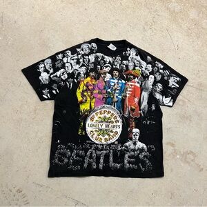Vintage Hanes The Beatles Sgt Peppers AOP Single Stitch T-shirt Men’s XL USA